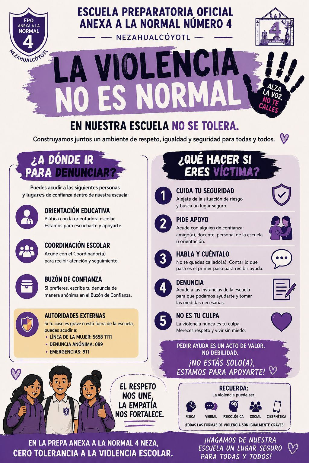 Cartel de apoyo institucional
